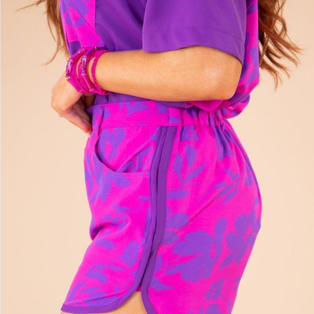 NWOT Pink and Purple Josie Shorts from Willow Tree Boutique. - Picture 3 of 8
